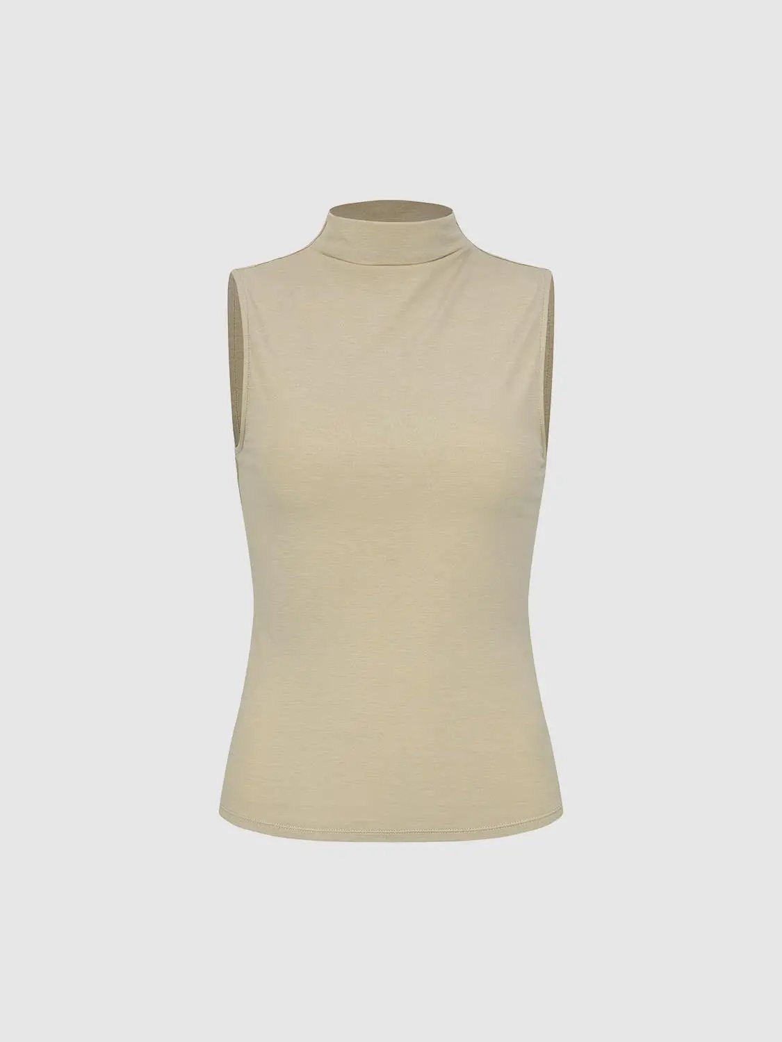 Mock Neck Sleeveless Tank Top