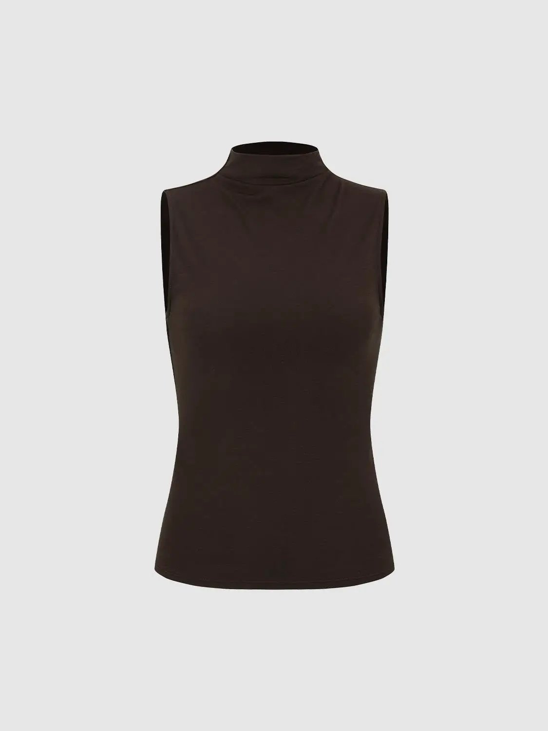 Mock Neck Sleeveless Tank Top