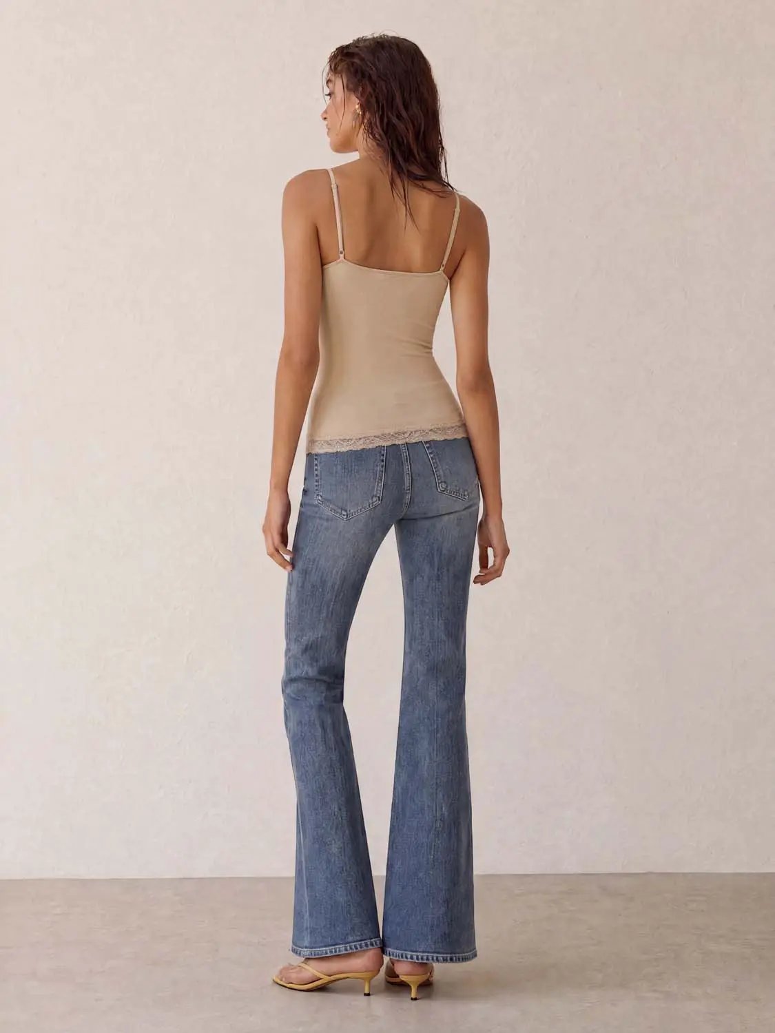 Lace Trim V-neck Cami Top