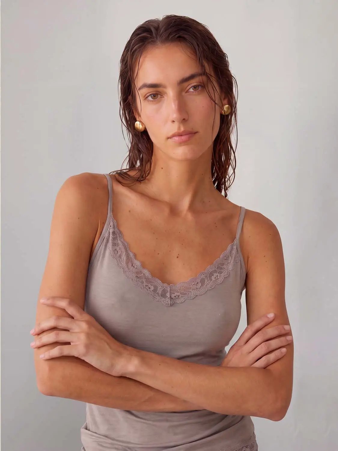 Lace Trim V-neck Cami Top
