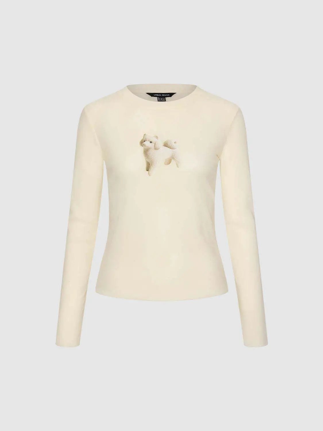 Flocking Animal Graphic Long Sleeve T-Shirt