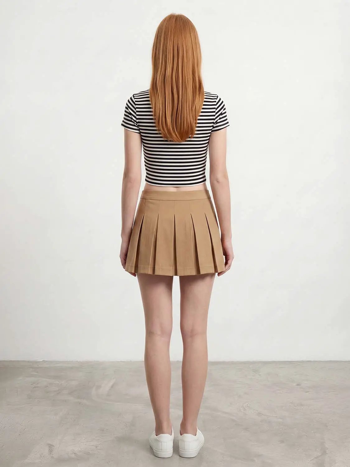 Striped Fitted Crew Neck Short Sleeve T-Shirt
