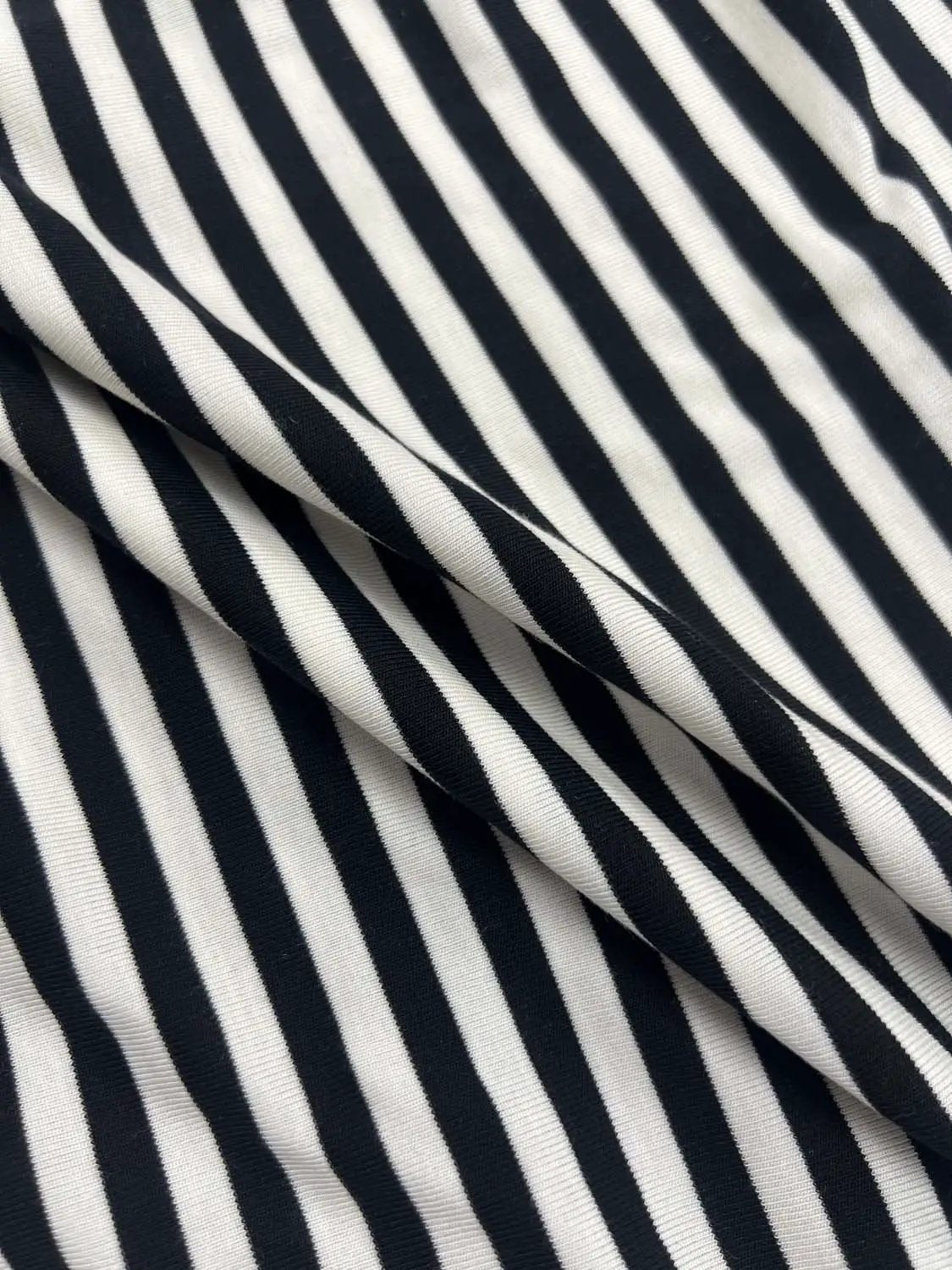 Striped Fitted Crew Neck Short Sleeve T-Shirt