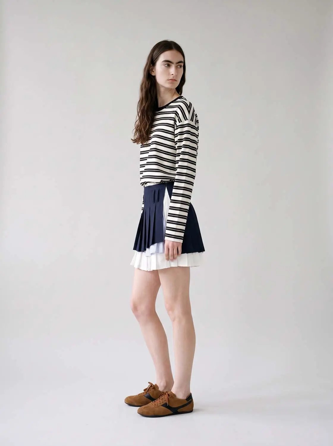 Striped Crew Neck Long Sleeve T-Shirt