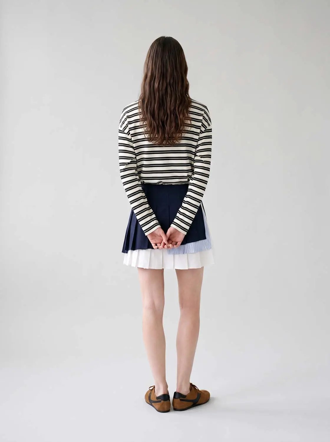 Striped Crew Neck Long Sleeve T-Shirt