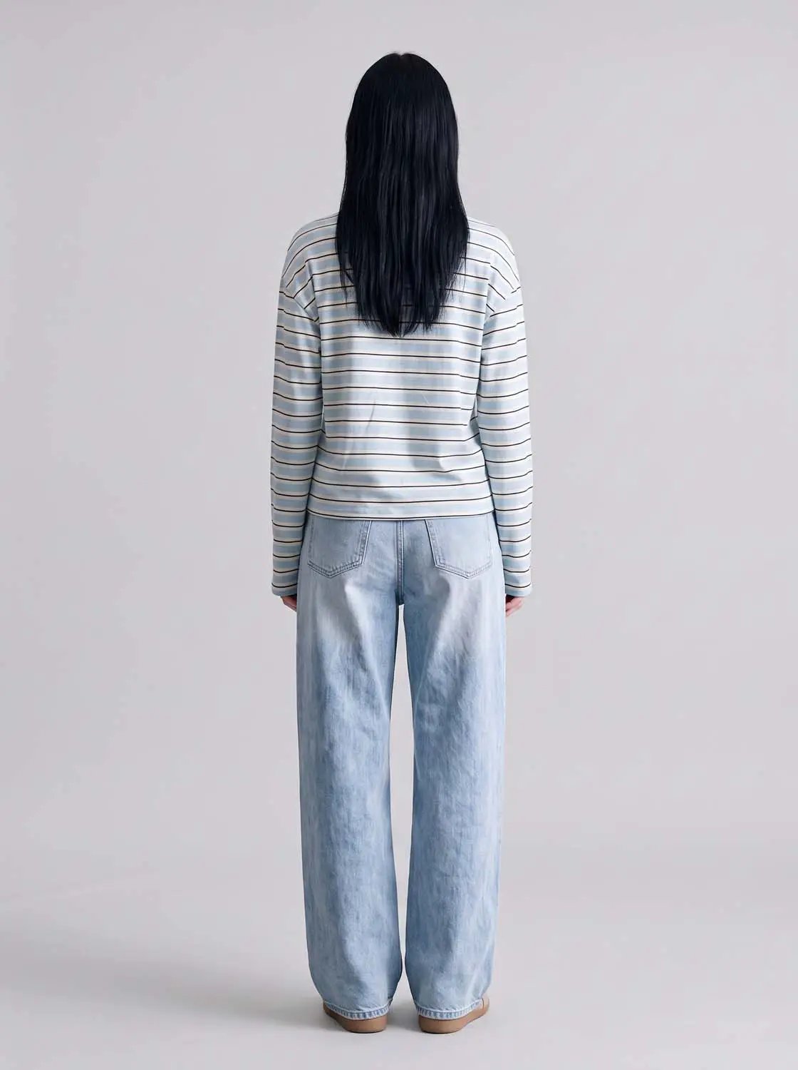Striped Crew Neck Long Sleeve T-Shirt