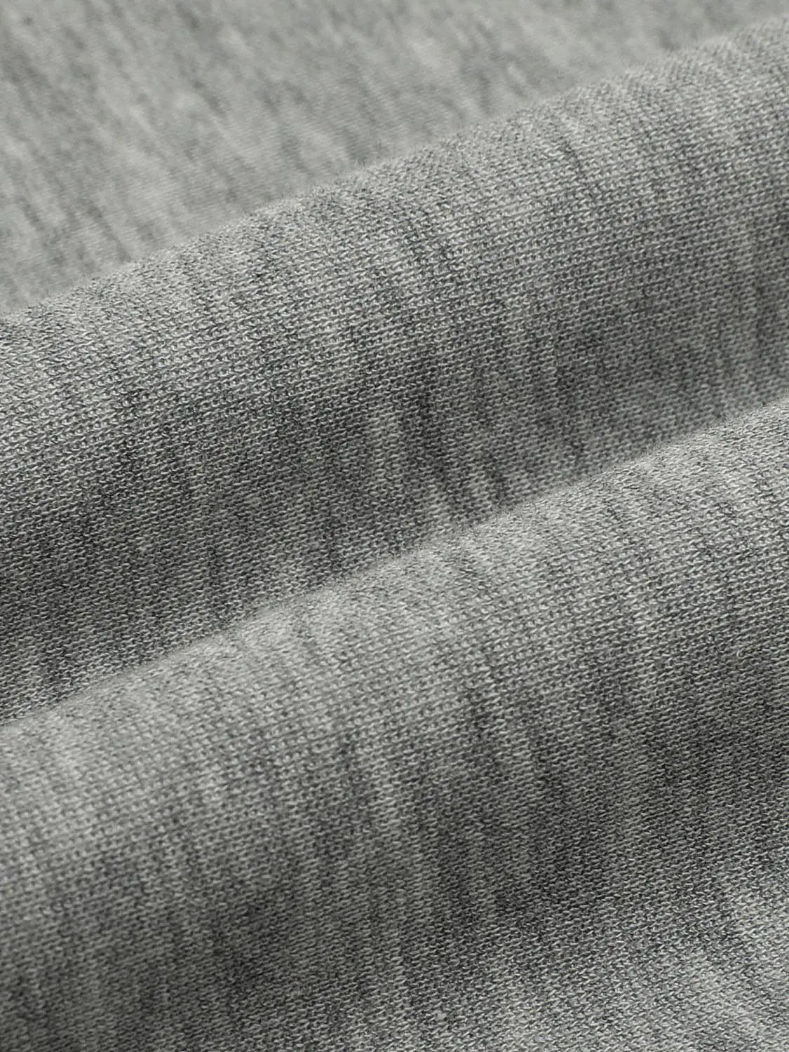 Heather Grey Half-zip Long Sleeve Cotton Blend Hoodie