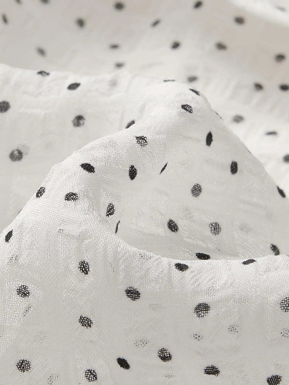 Polka Dot Layered Ruffle Wrap Asymmetric Hem Skirt