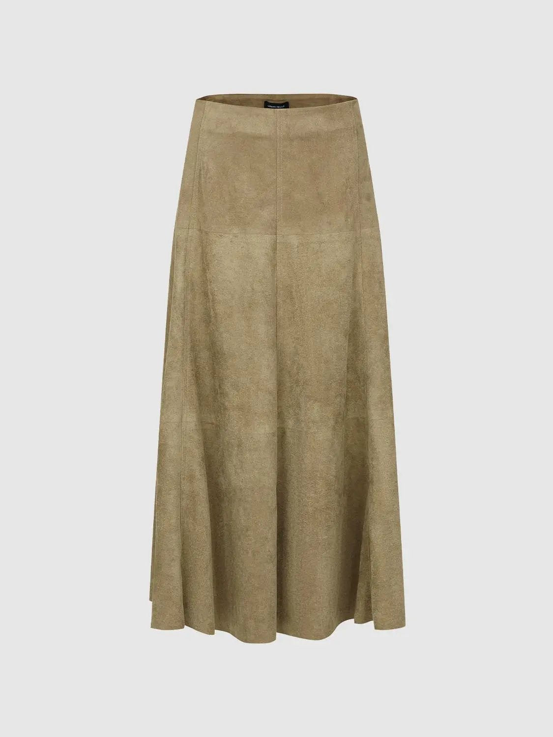 Stretch A-Line Mid-rise Maxi Skirt