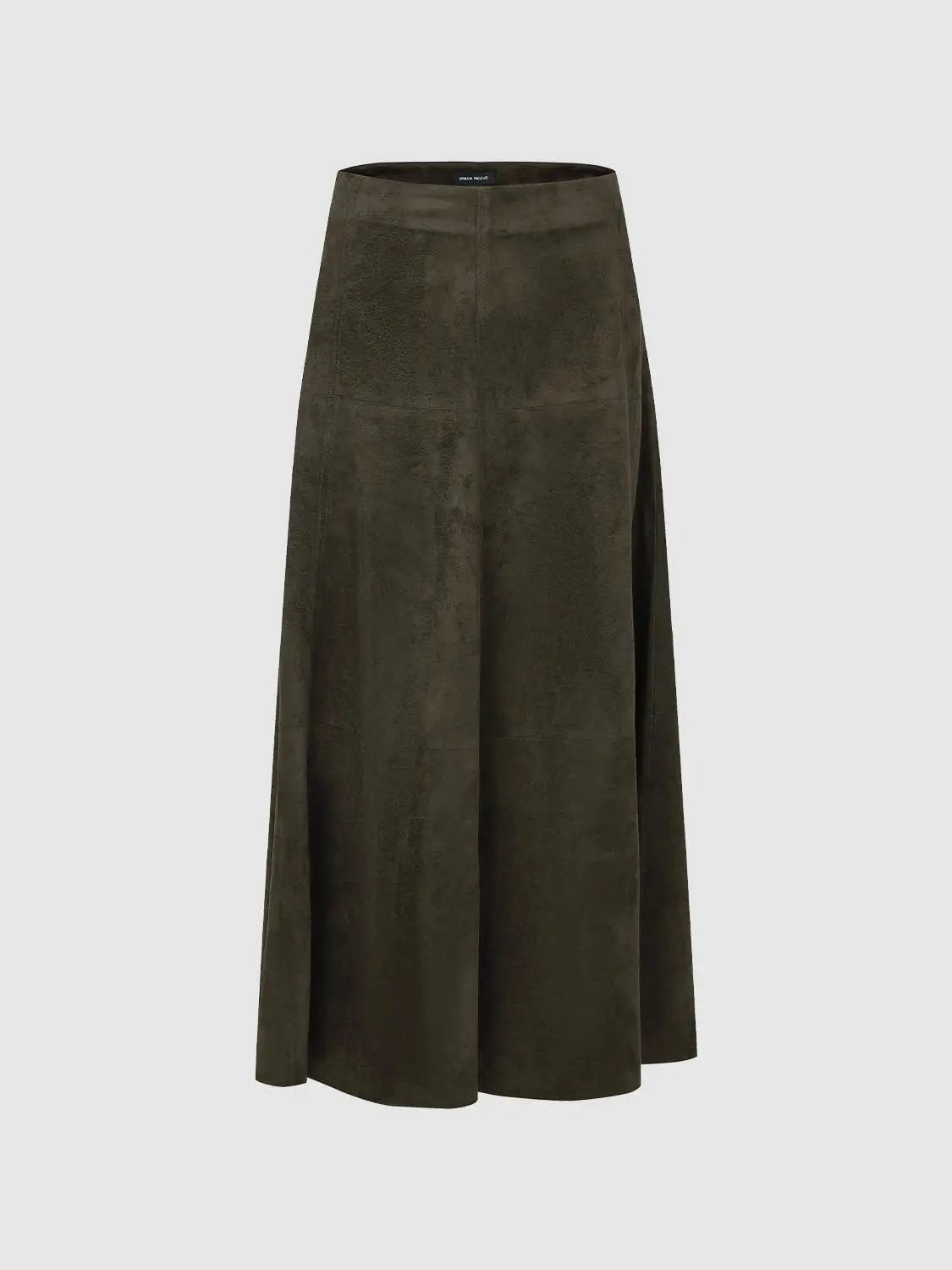 Stretch A-Line Mid-rise Maxi Skirt