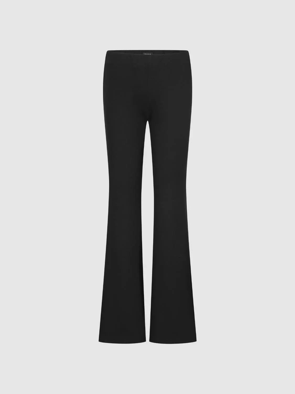 Low Rise Plaid Pattern Slim Flare Leg Trousers