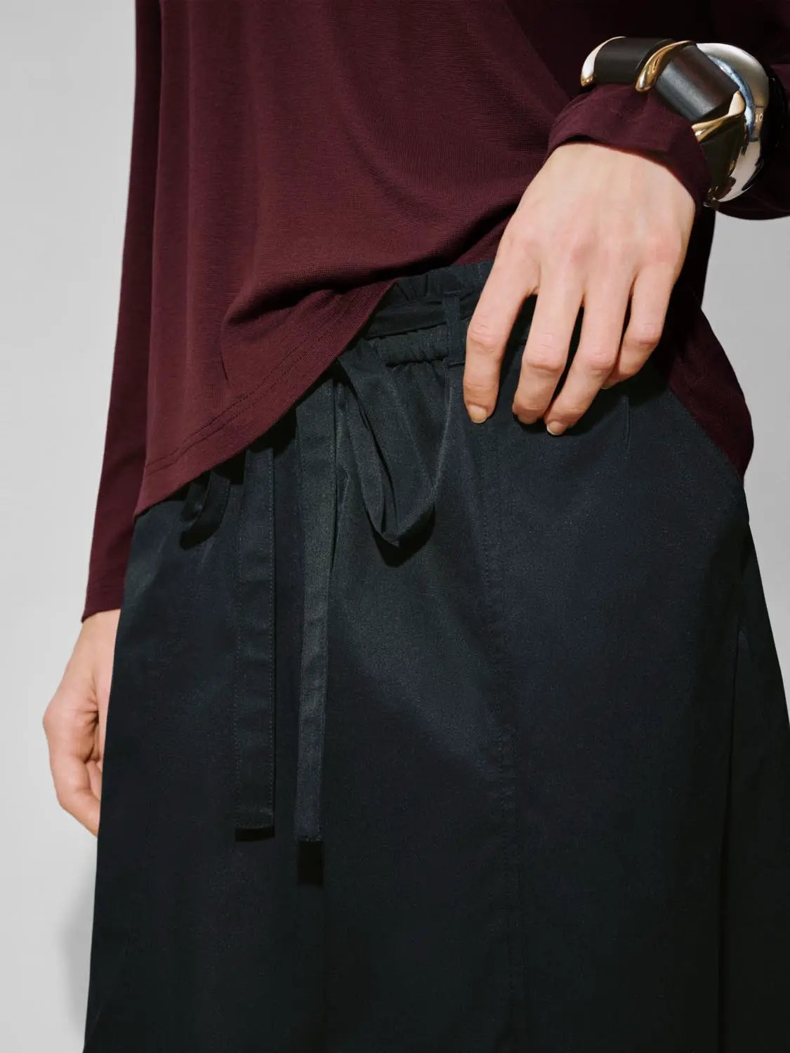 Wide-Leg Drawstring Waist Relaxed Fit Pants