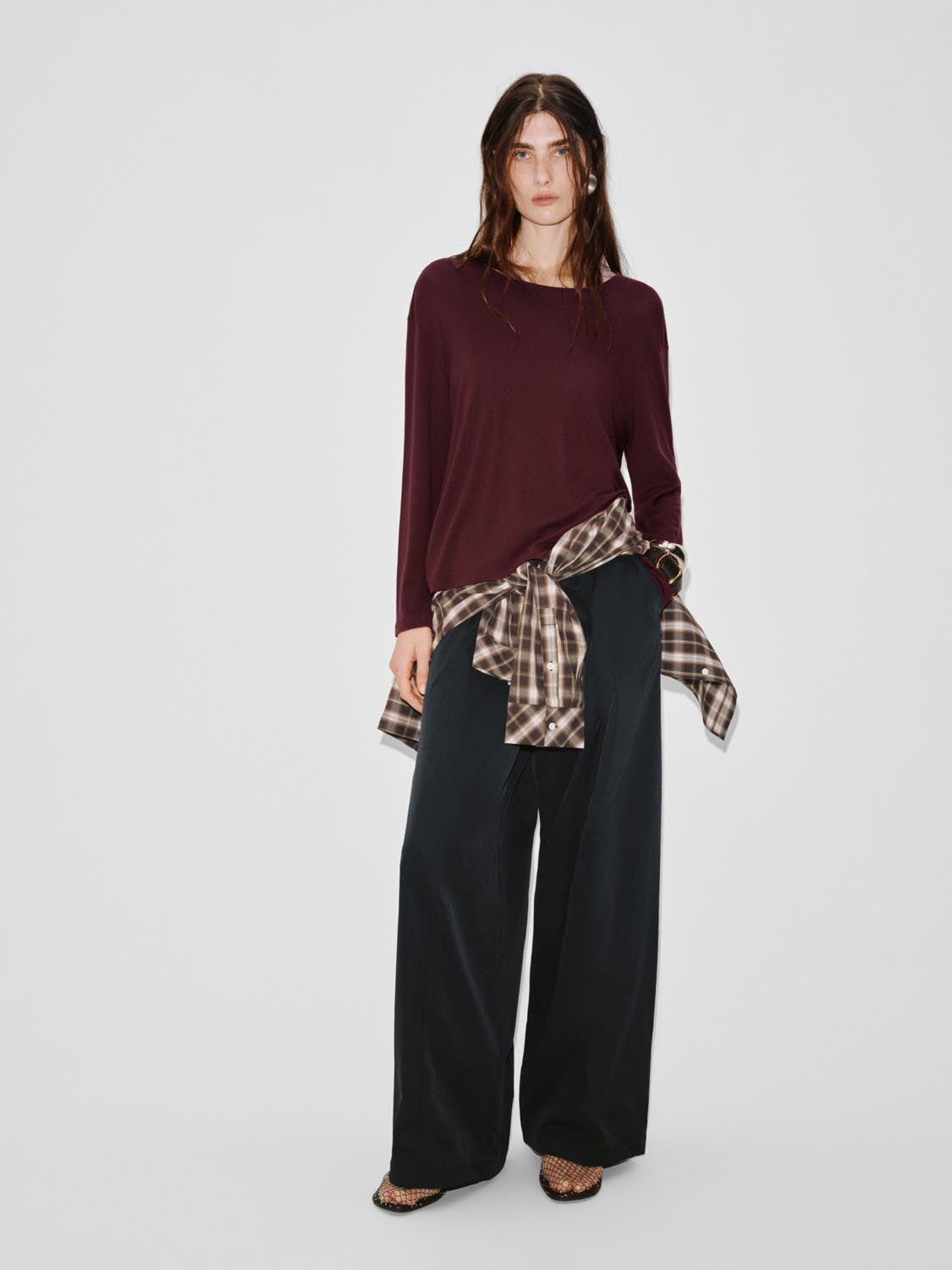 Wide-Leg Drawstring Waist Relaxed Fit Pants