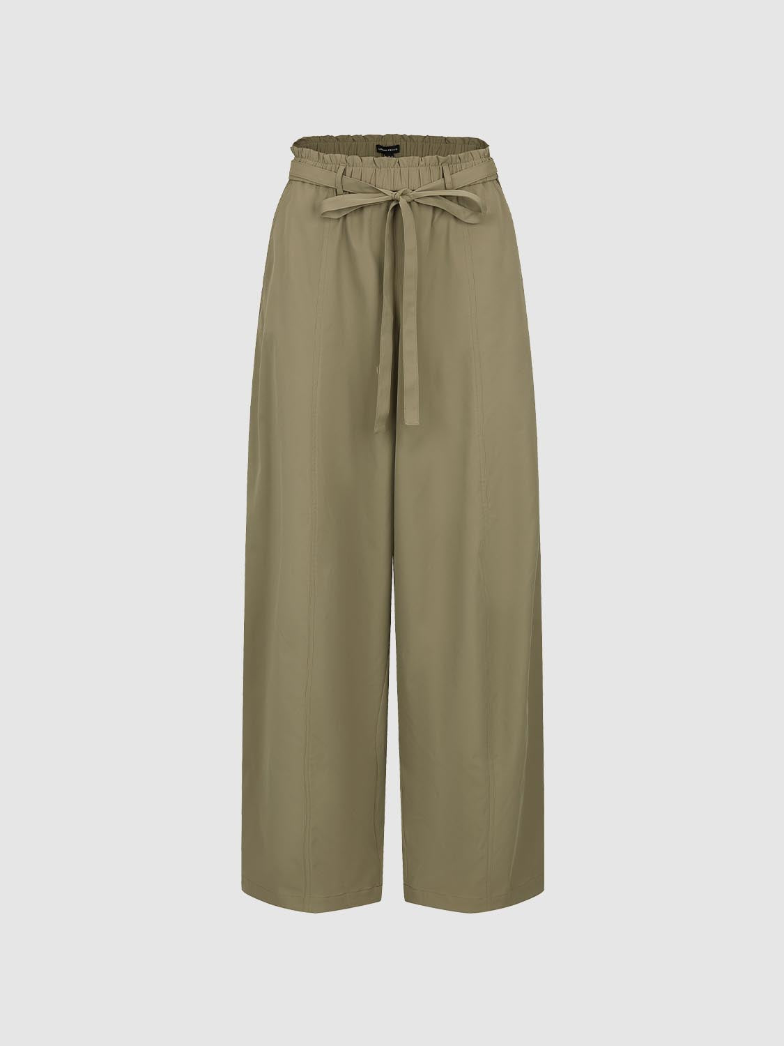 Wide-Leg Drawstring Waist Relaxed Fit Pants