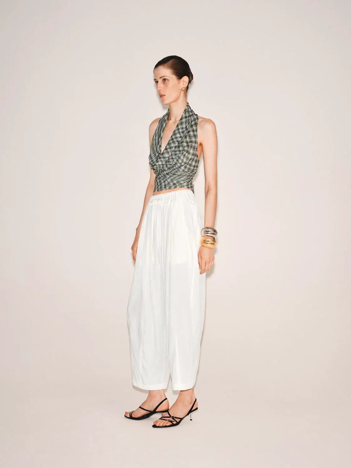 Drawstring Elastic Waist Pants