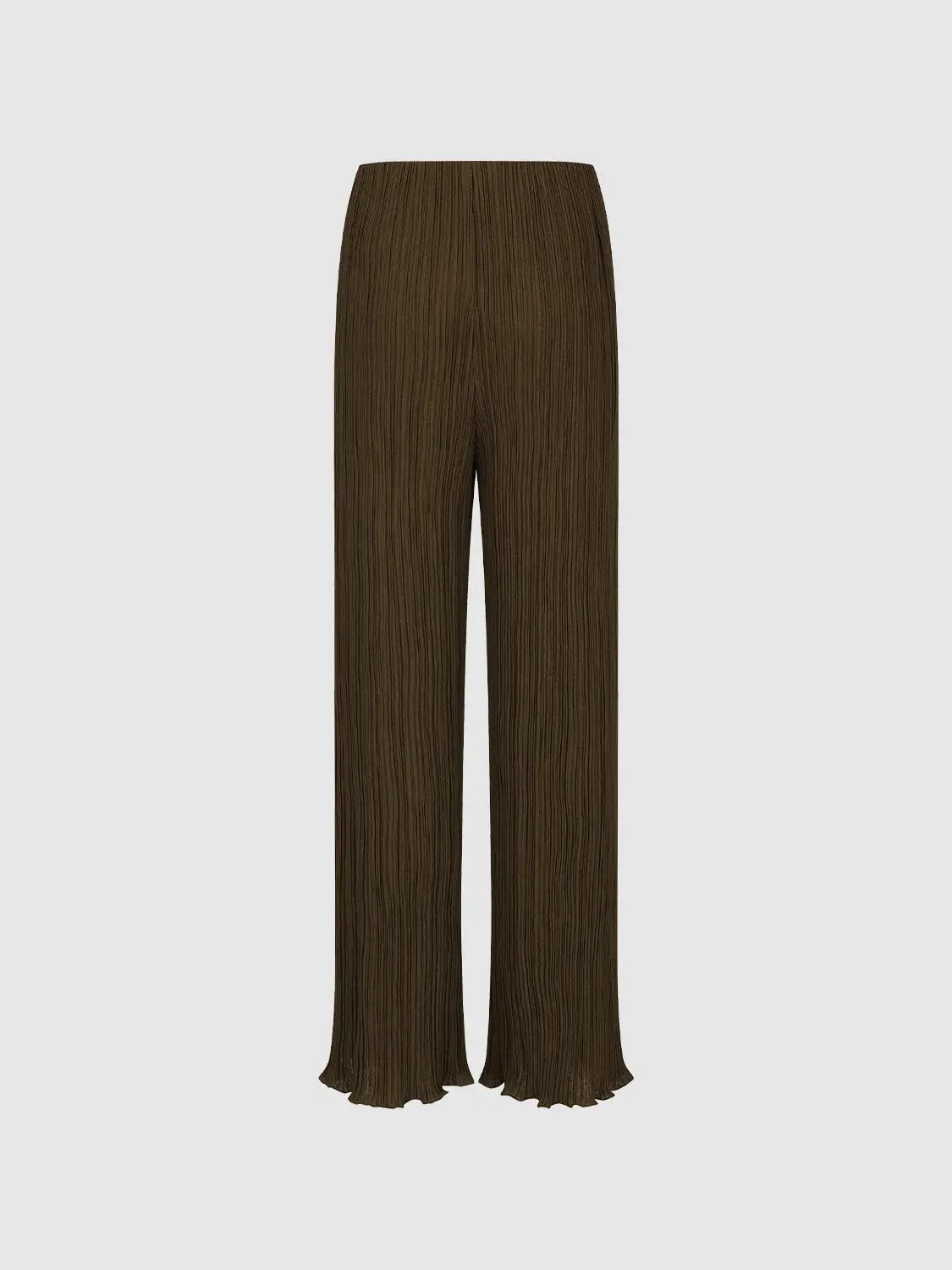 Structured Straight Leg Non-stretch Pants