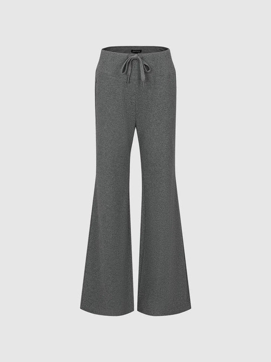 Flare Wide-leg Medium Stretch Cotton Pants