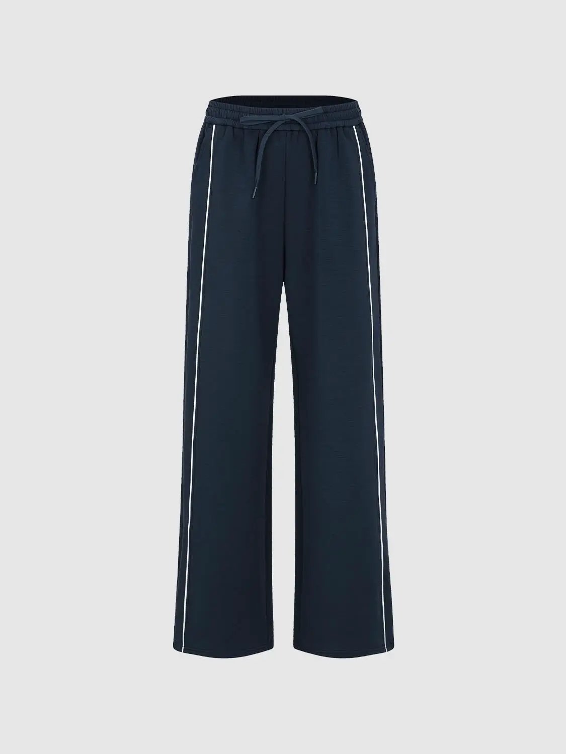 Wide Leg Tailored Drawstring Waist Pants