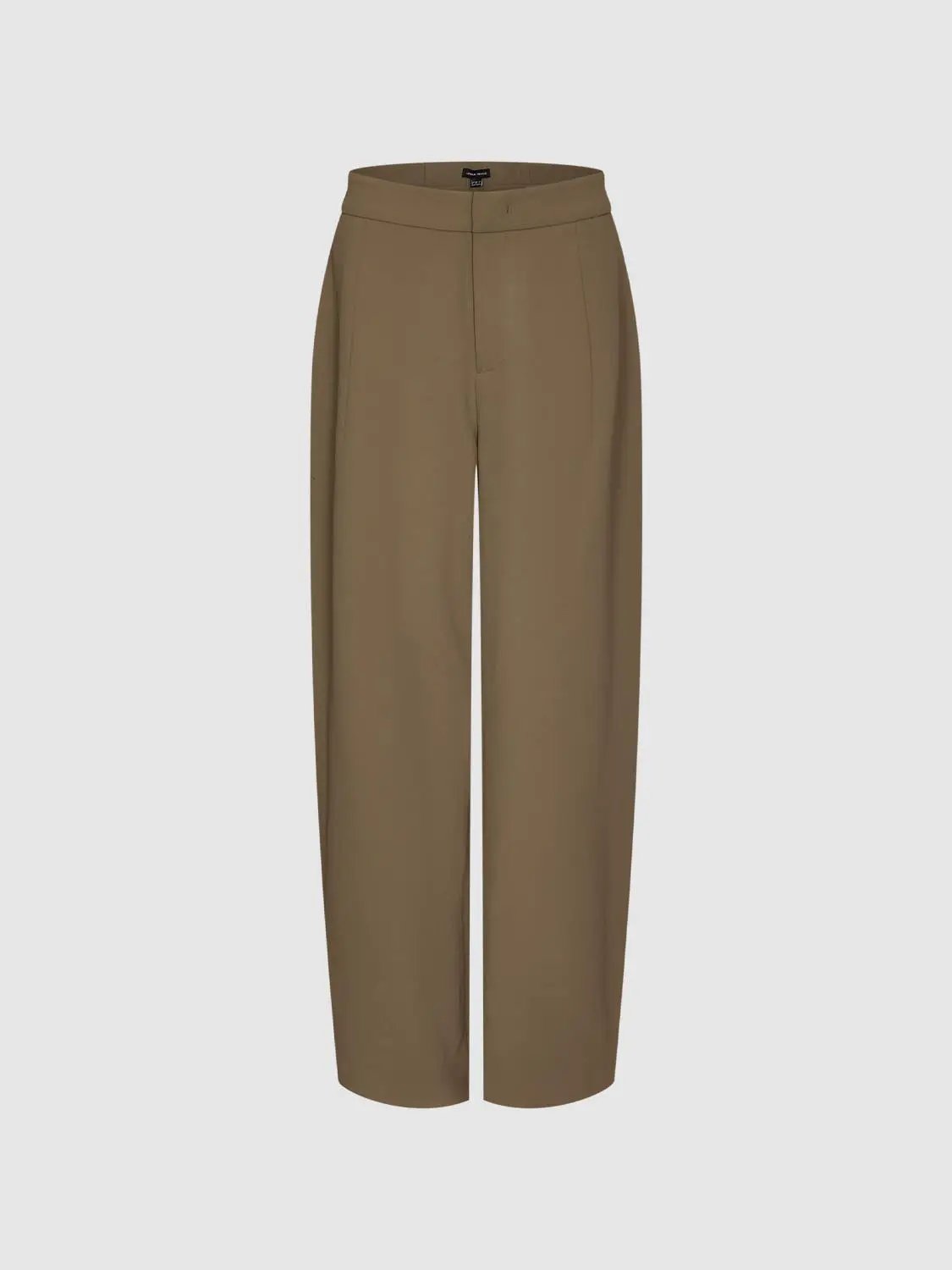 Mid Waisted Pleated Straight Pants