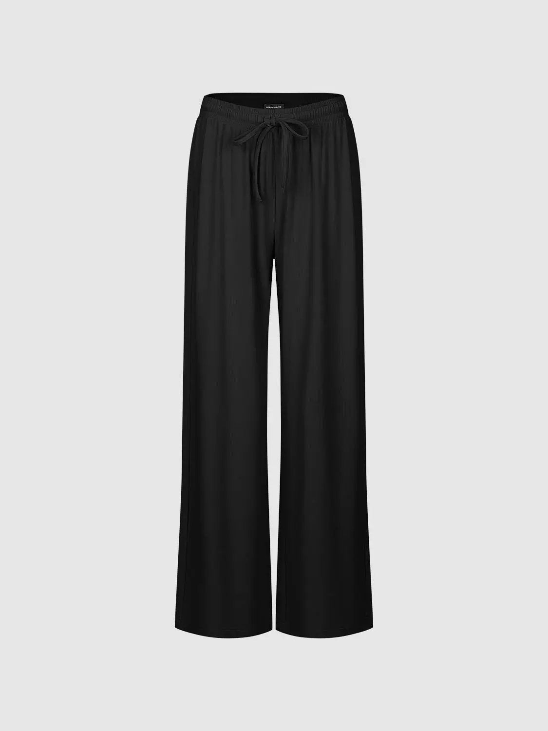 Thick Stretch Relaxed Wide-leg Elastic Waist Pants