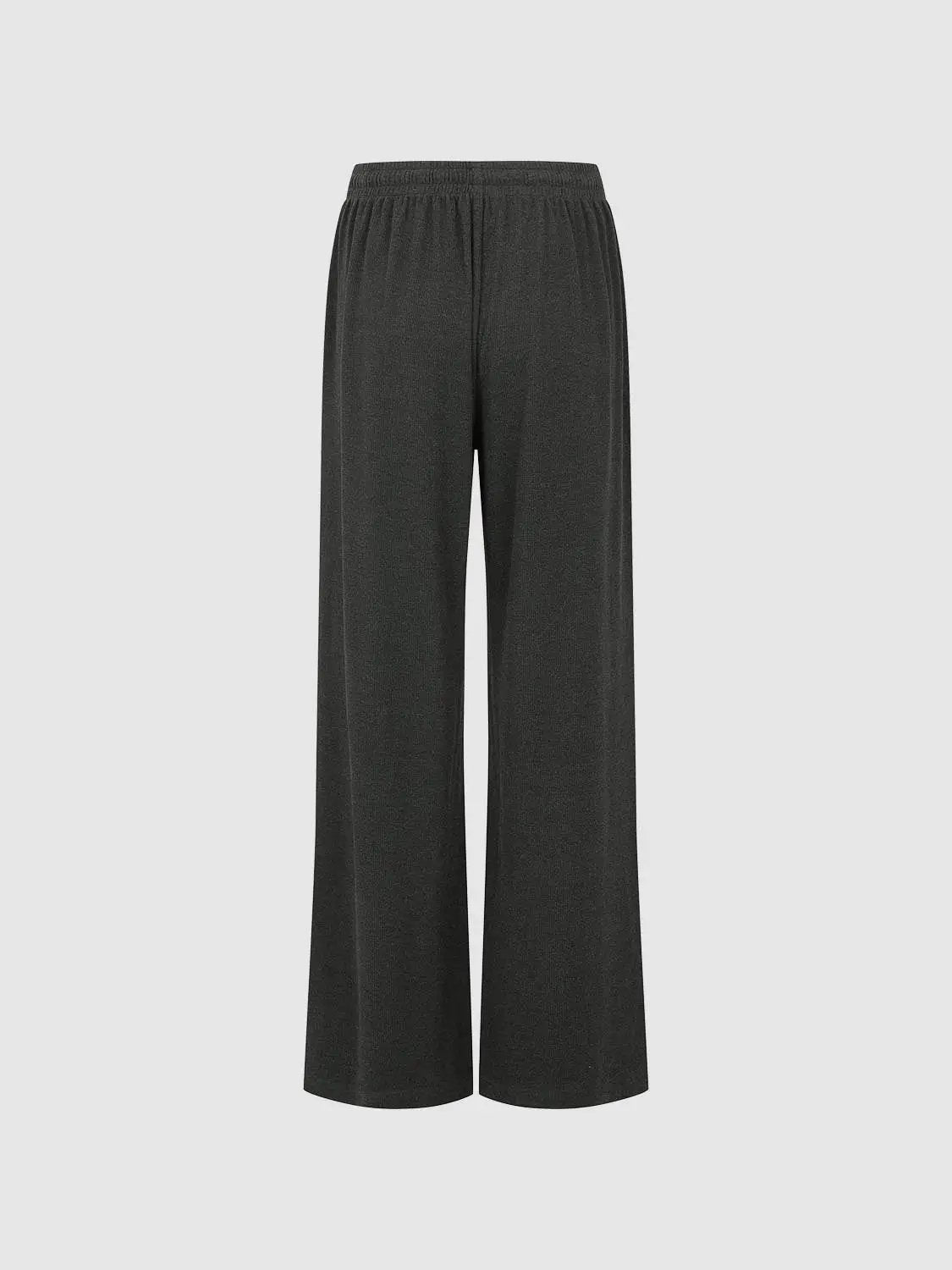 Thick Stretch Relaxed Wide-leg Elastic Waist Pants