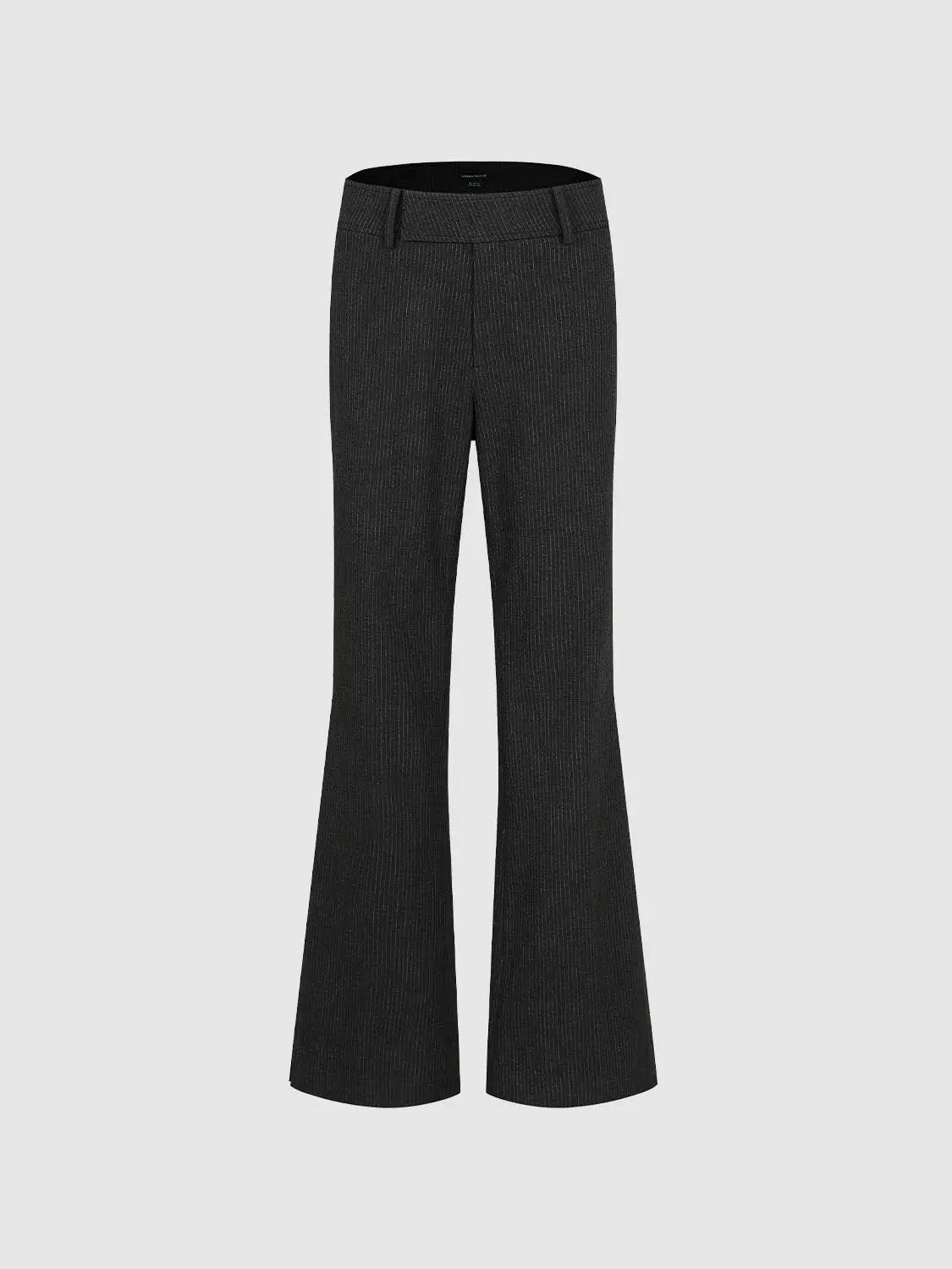 Striped Mid-rise Tailored Flared Pants
