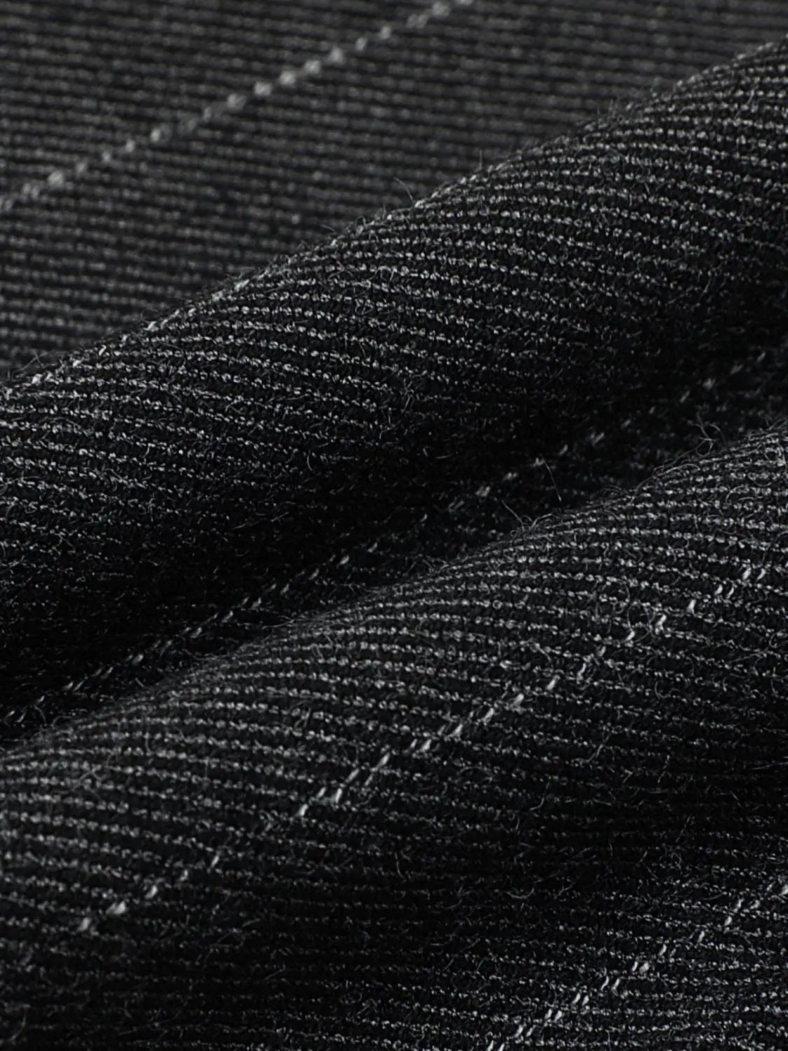 Charcoal Striped Tailored Mid-rise Wide-leg Pants