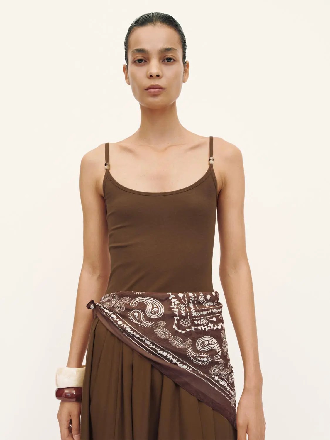 Knit Cotton Blend Asymmetric Dress