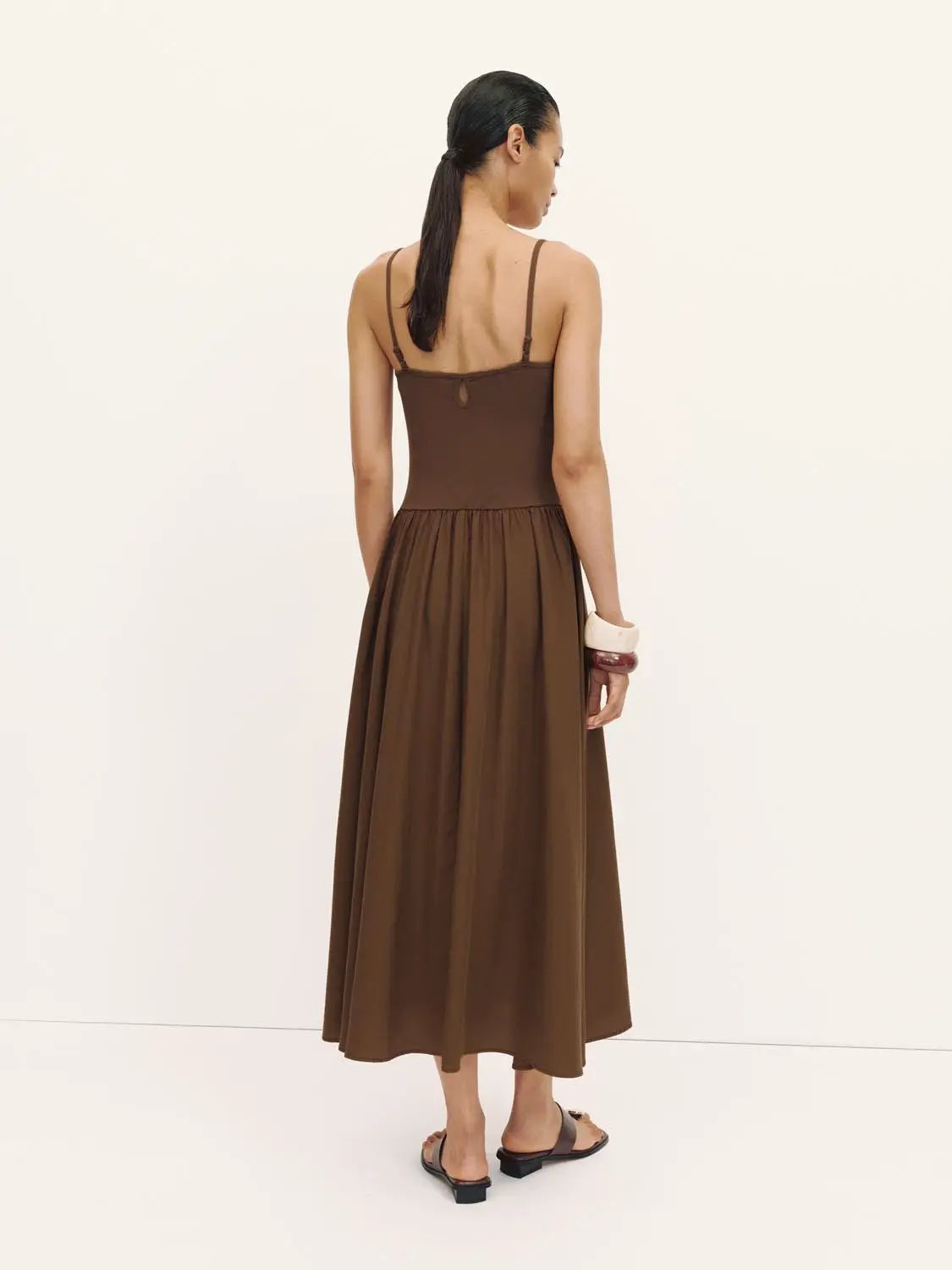 Knit Cotton Blend Asymmetric Dress
