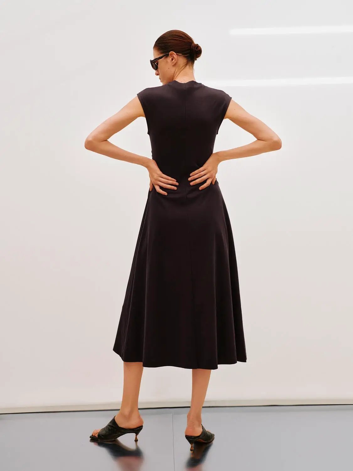 Cotton Ruched Sleeveless Dress