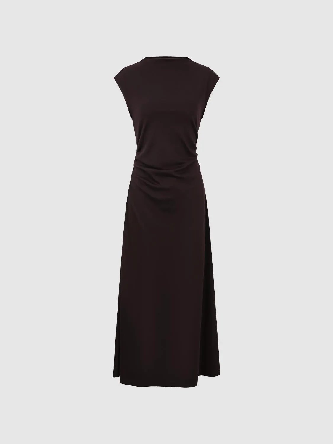 Cotton Ruched Sleeveless Dress