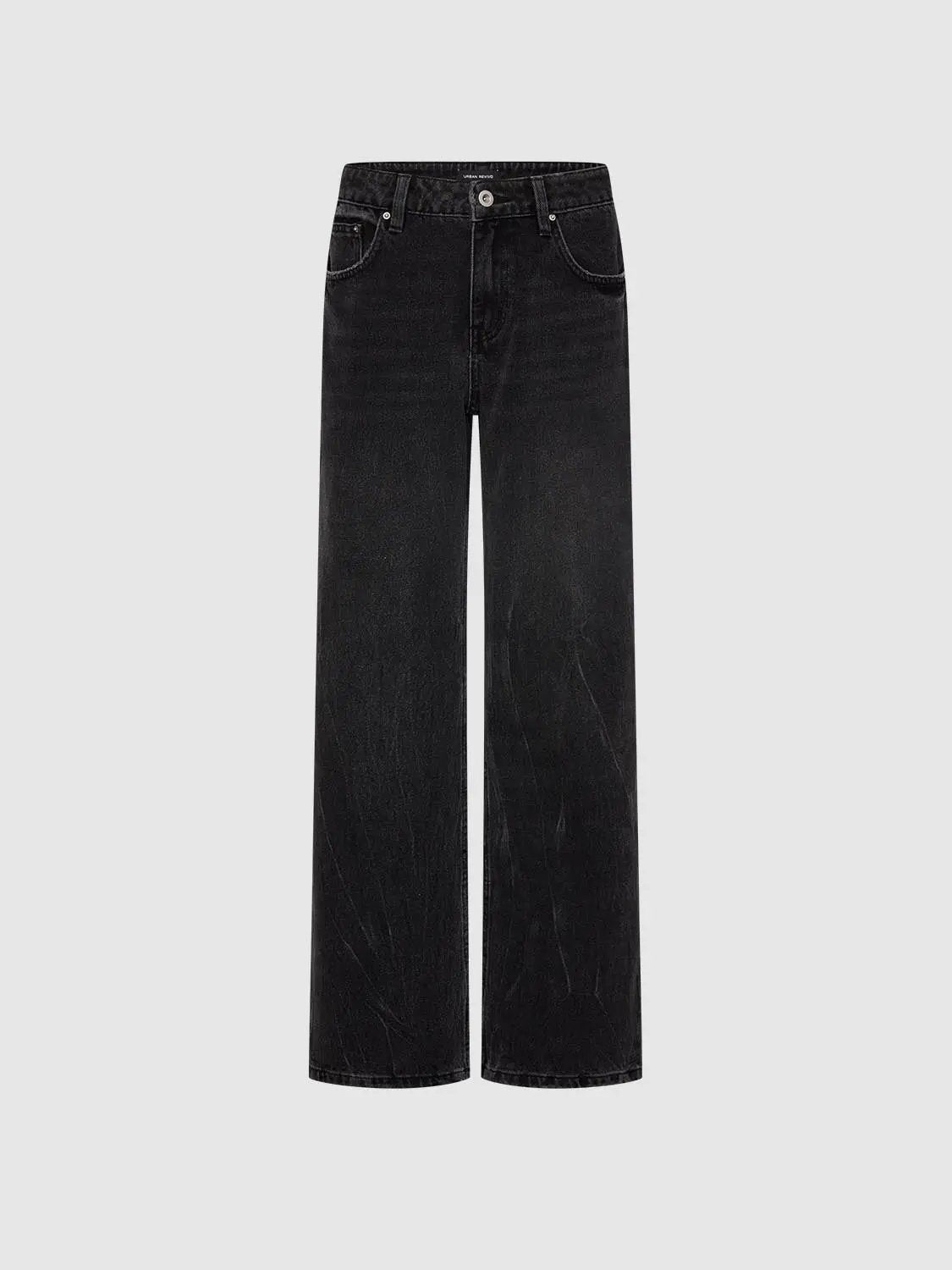 Straight Leg Non-Stretch Cotton Denim Jeans