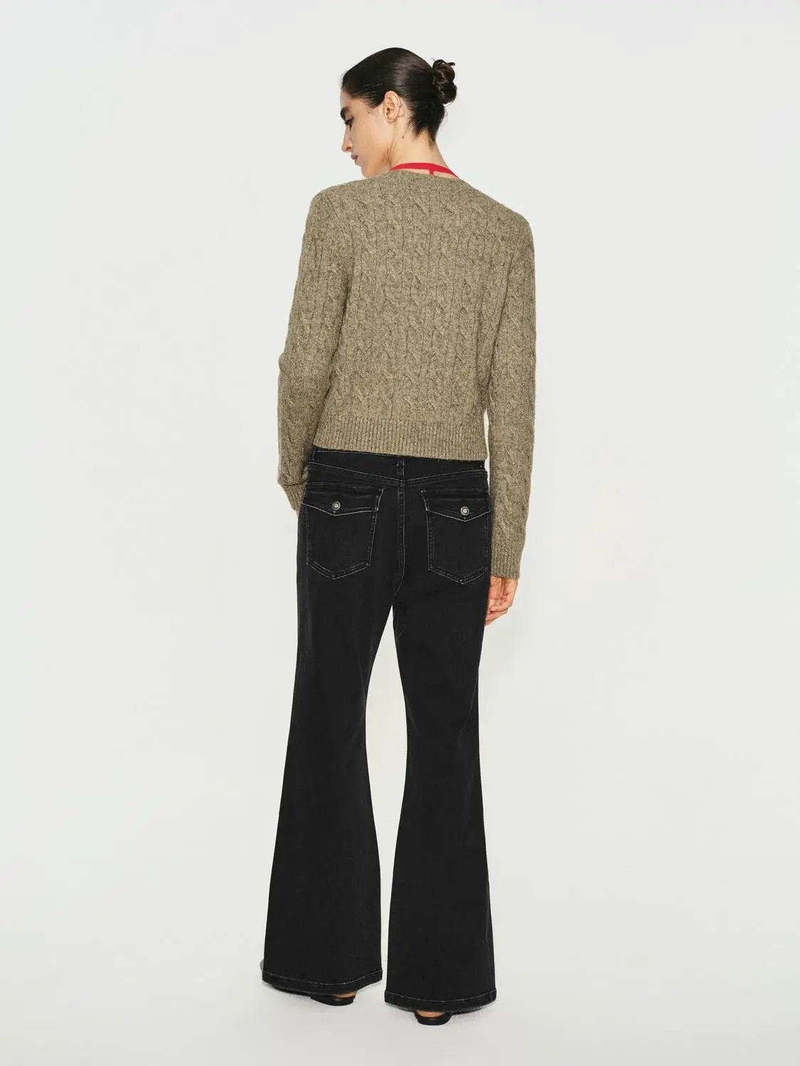 Mid-rise Flared Stretch Cotton Blend Jeans