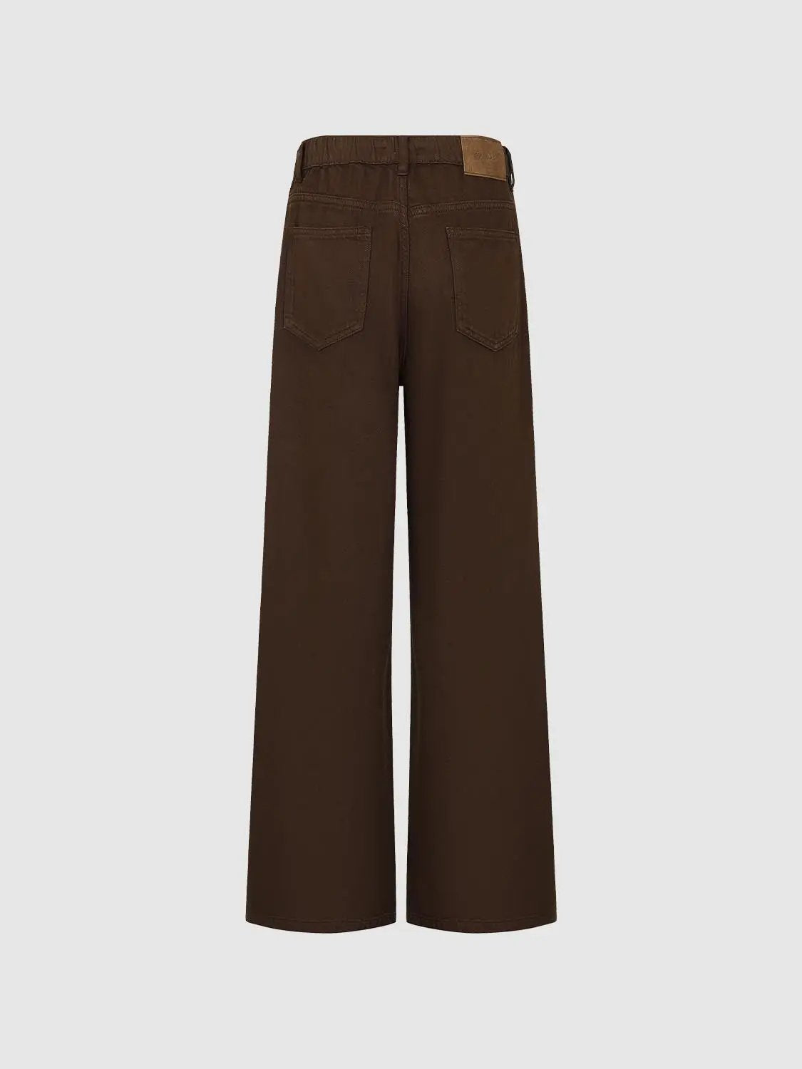 Tie Waist Cotton Blend Wide-leg Pants