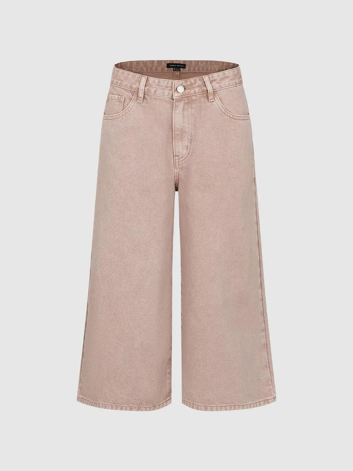 Mid-rise Wide-leg Stretch Cotton Pants