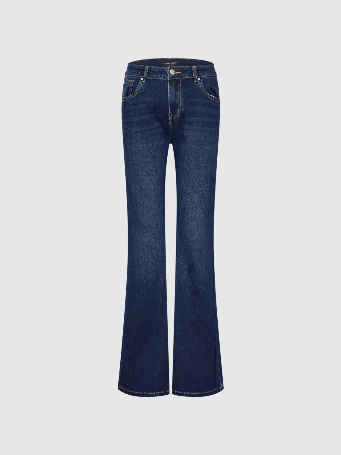 Mid-rise Cotton Blend Jeans