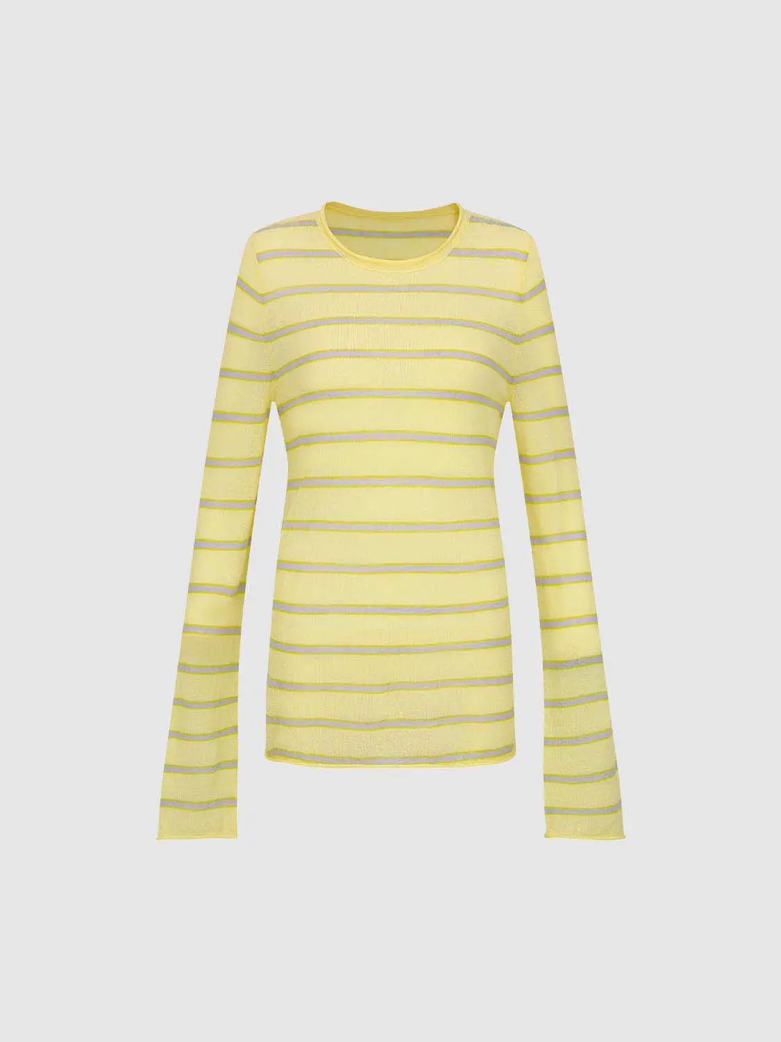 Striped Lightweight Alpaca Wool Blend T-shirt