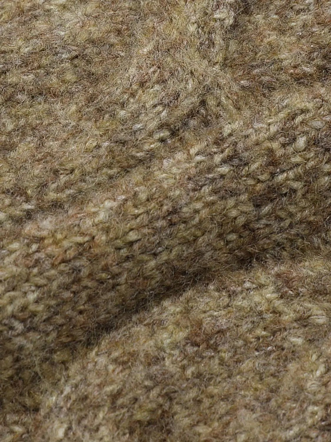 Cable Knit Fitted Long Sleeve Wide Collar Full Zip Jacket