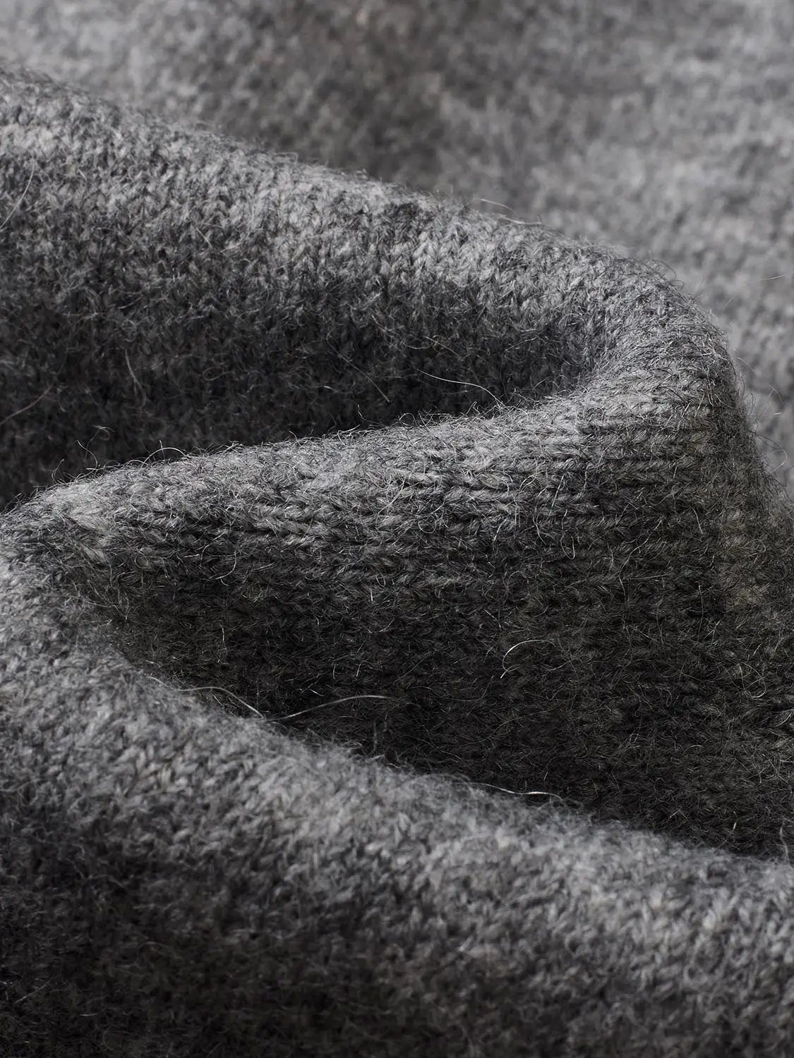 Crew Neck Button Front Long Sleeve Knitwear Jacket