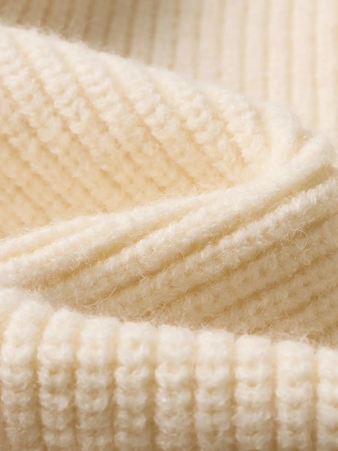 Ribbed Knit Half-Zip Polo Collar Long Sleeve Pullover