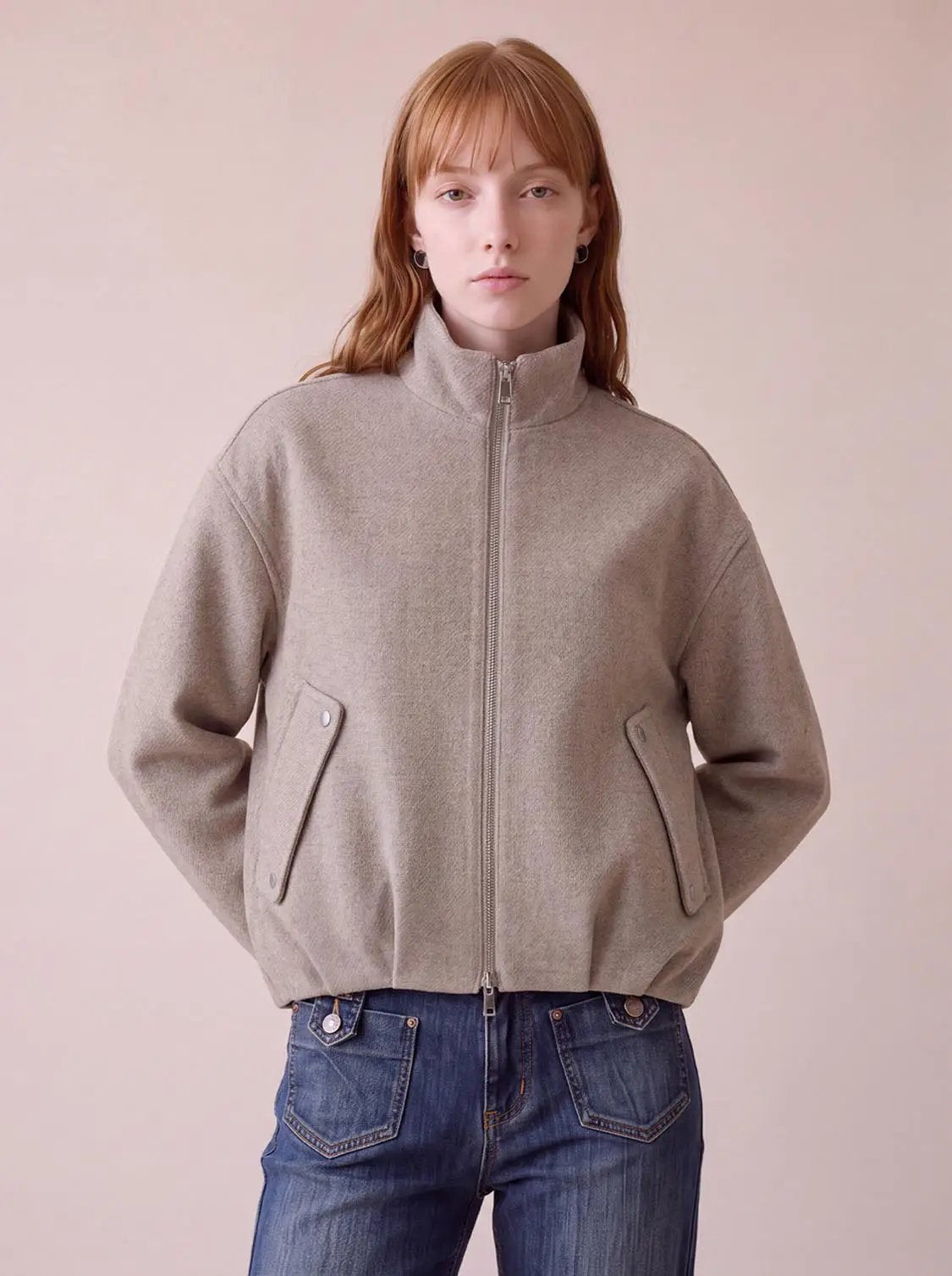 Funnel Neck Thick Jackets