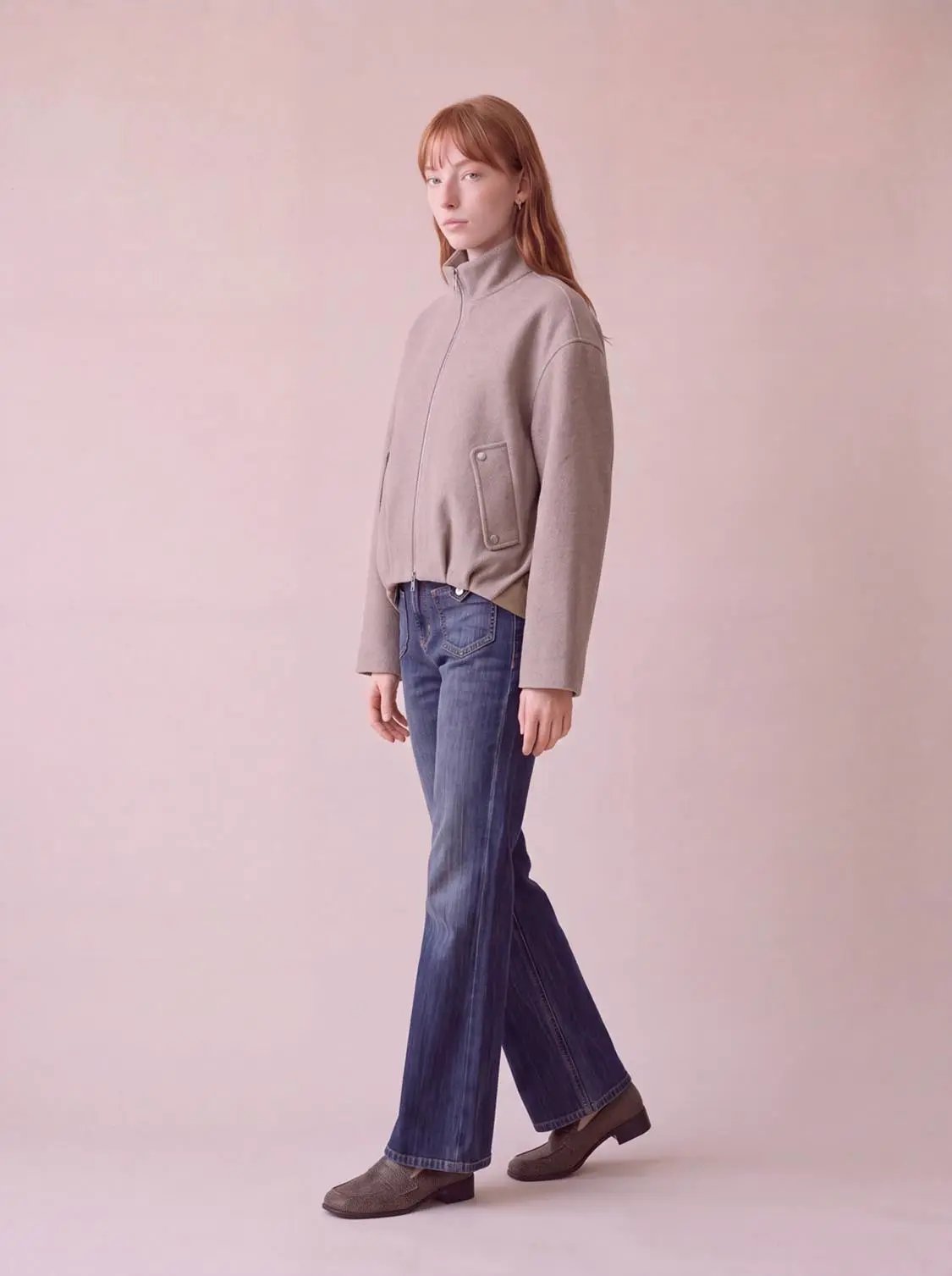 Funnel Neck Thick Jackets