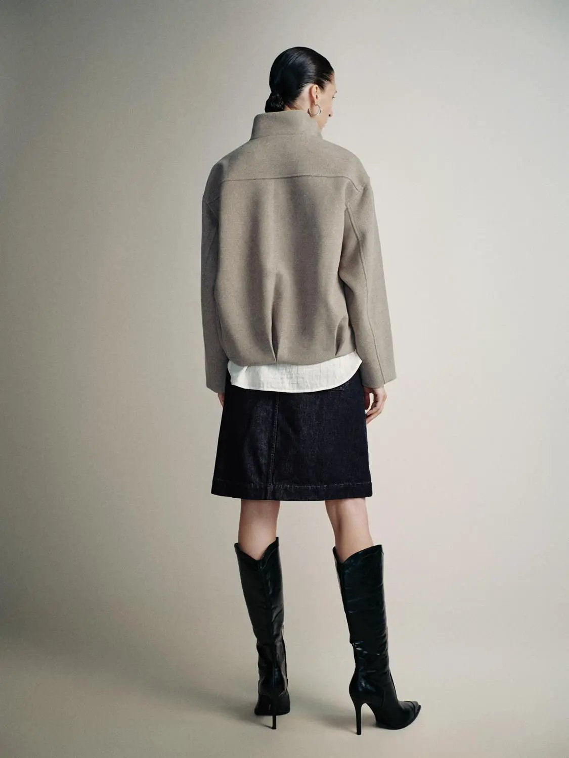 Funnel Neck Thick Jackets
