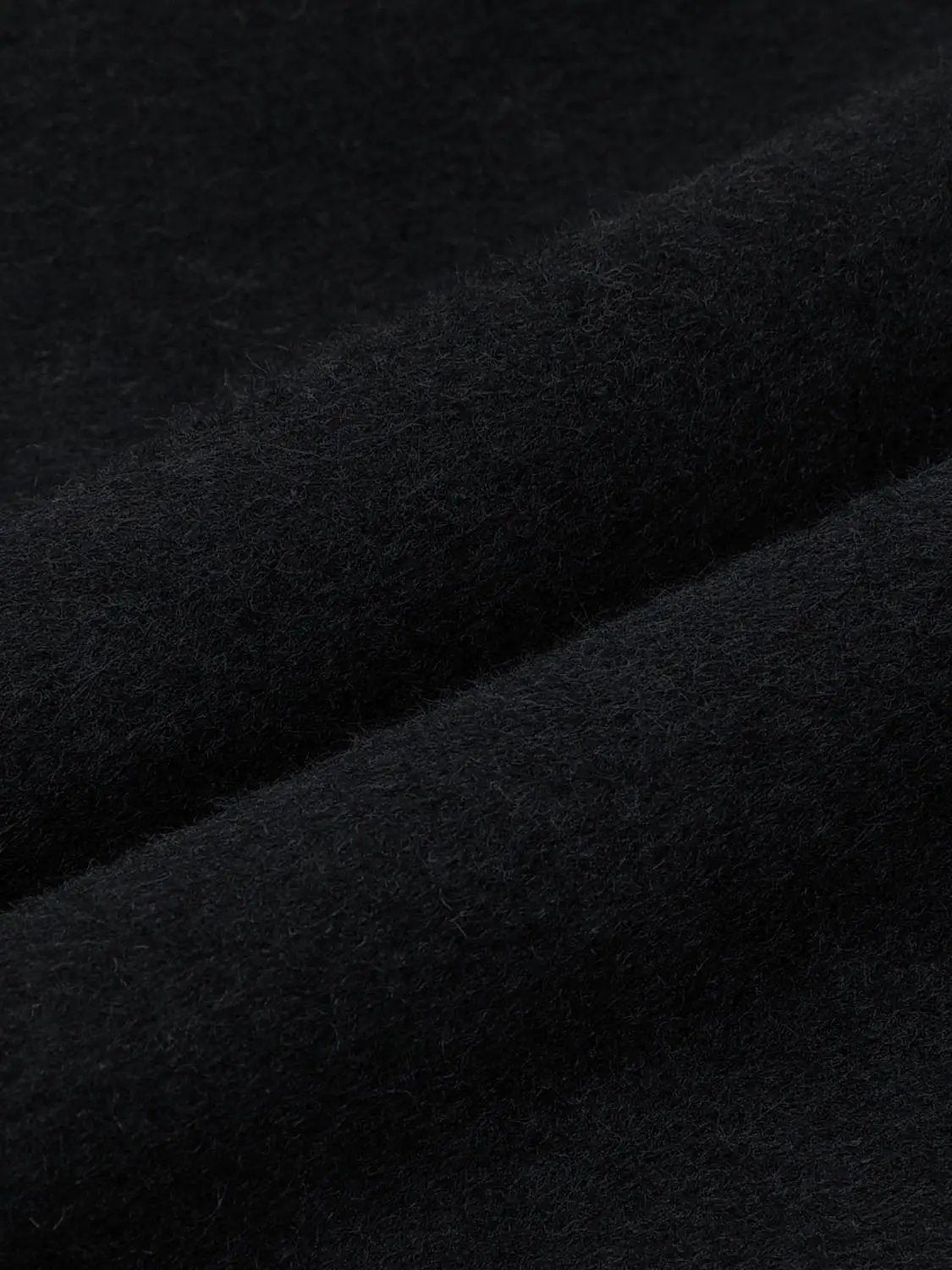 Asymmetric Zip-Up Wool Blend Long Sleeve Coat
