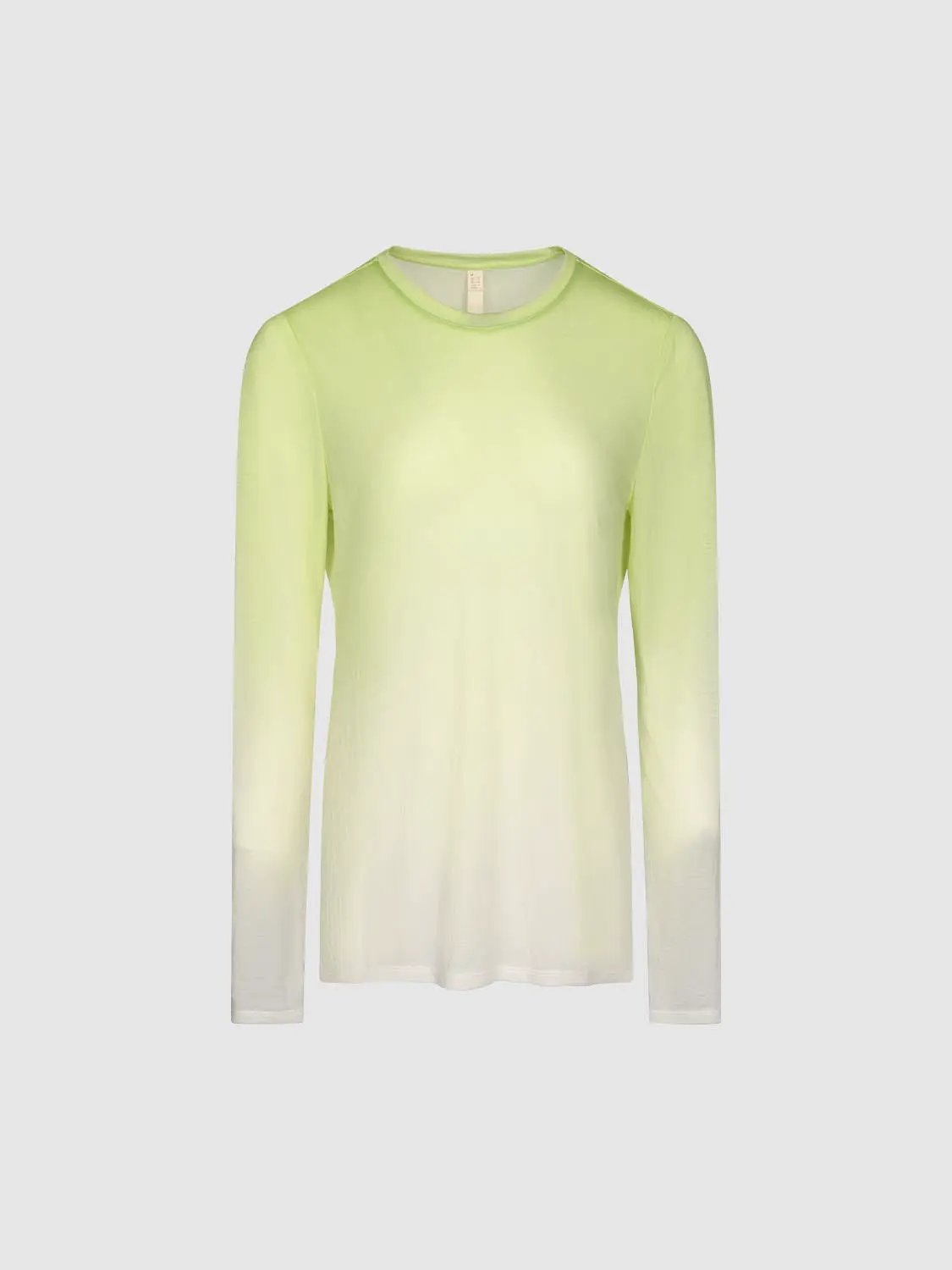 Round Neck Long Sleeve Gradient Cotton Layer Knit Top
