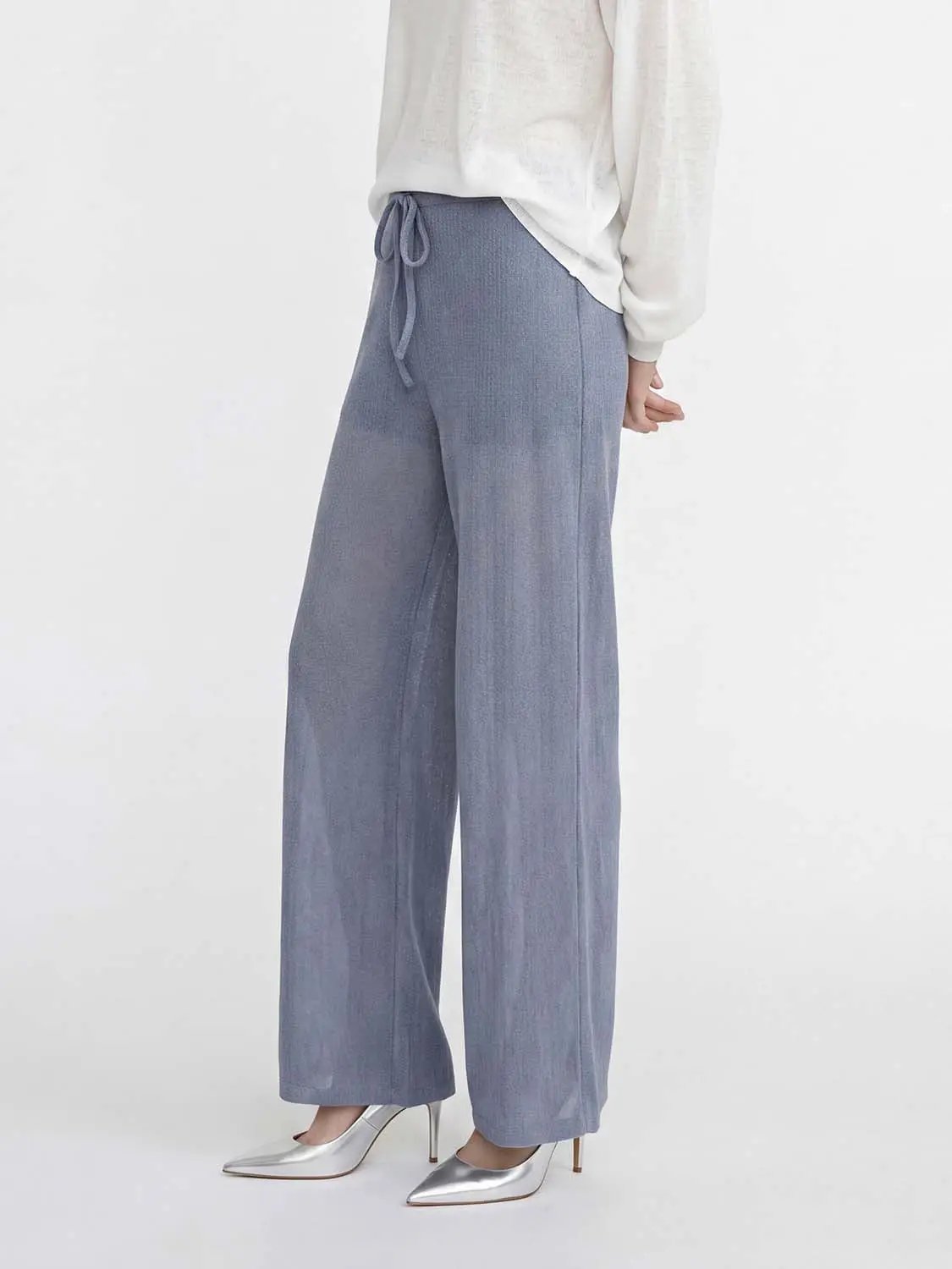 Drawstring Straight-Leg Pants