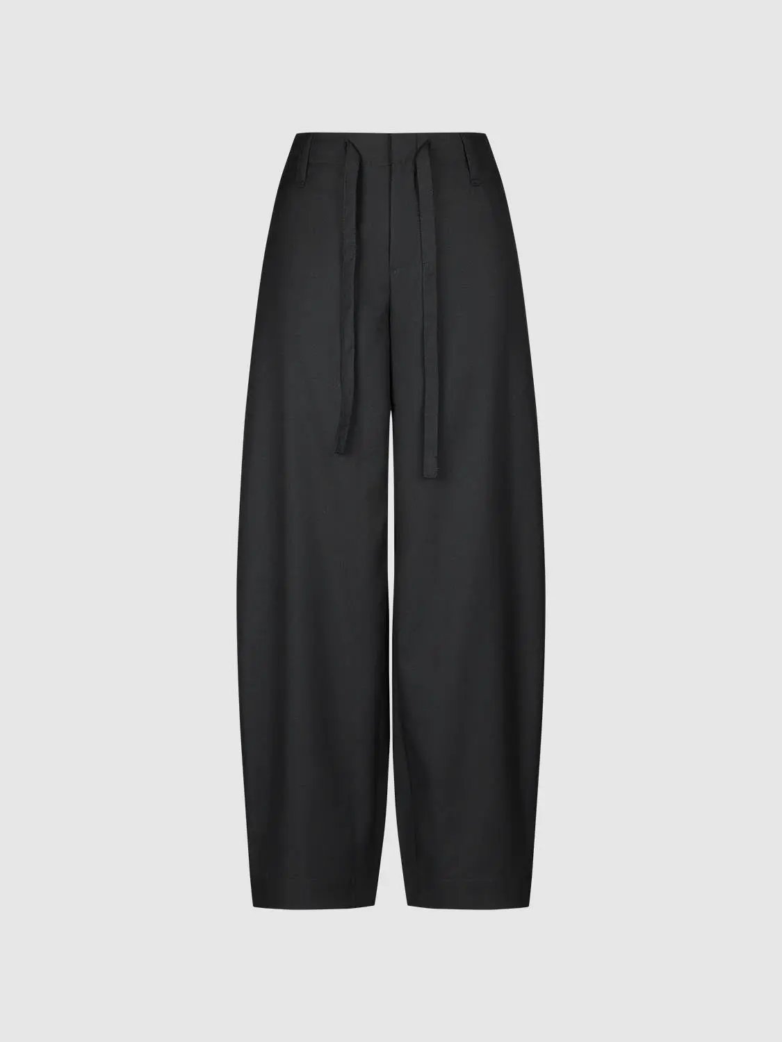 Mid-rise Button Pocket Wide-leg Pants