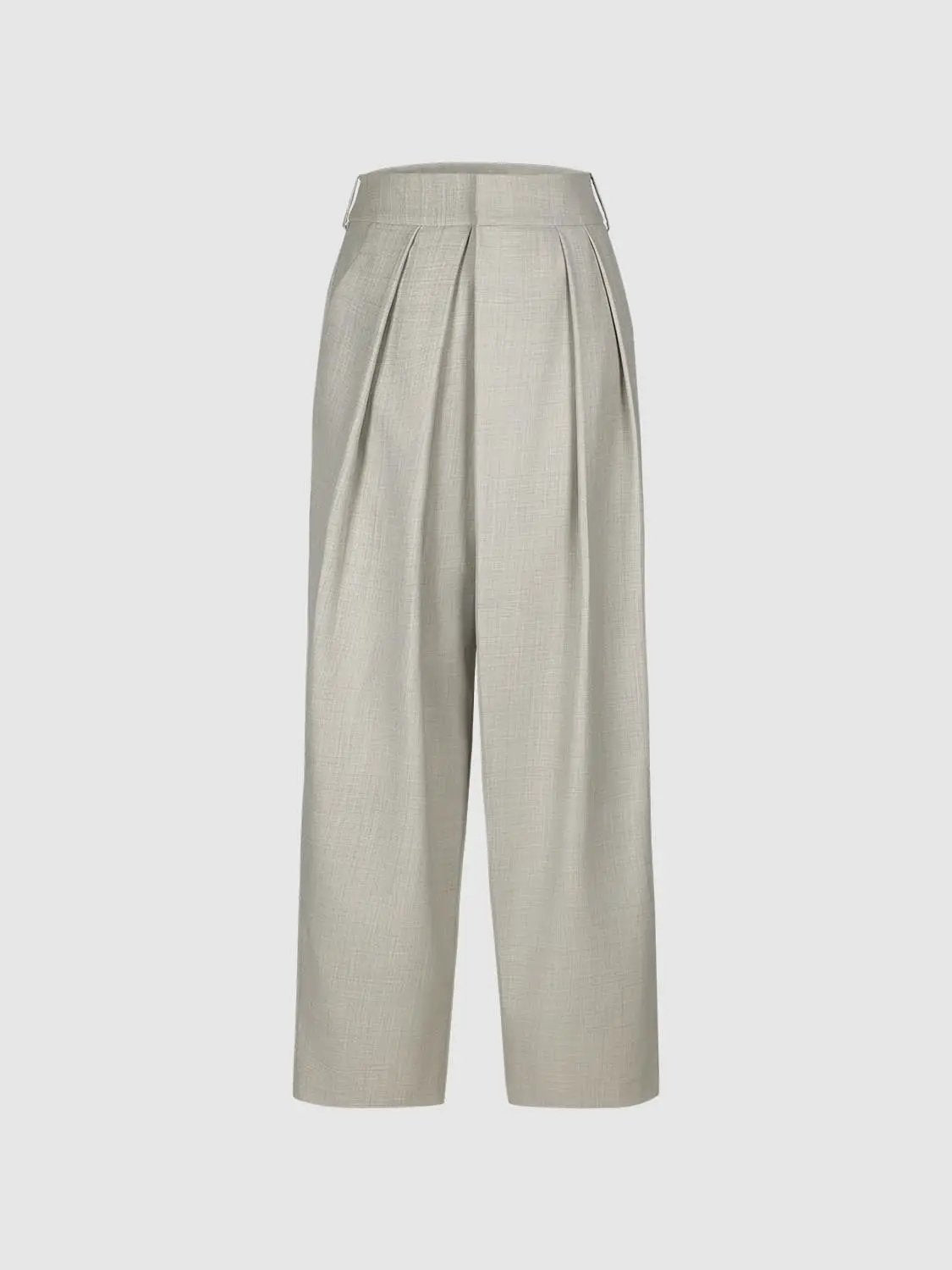 Pleated High-waisted Tapered Tailored Pants