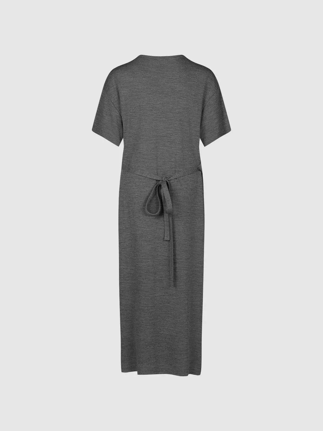 Straight Crew Neck Short Sleeve Knit Dress