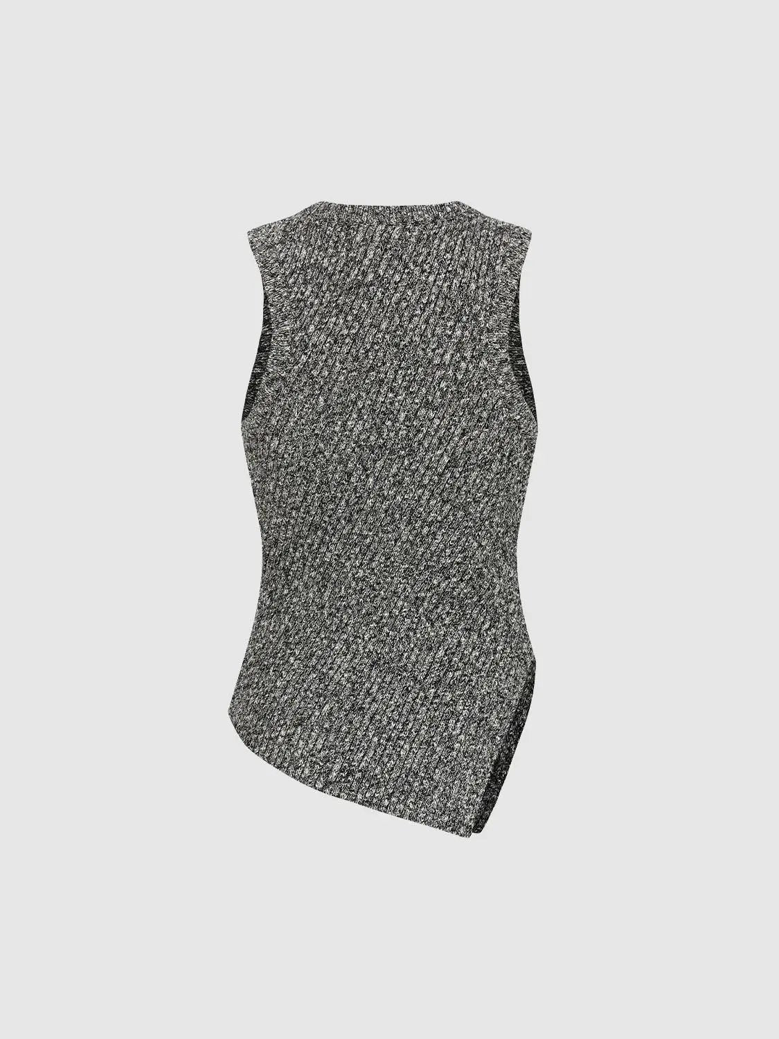 Textured Cotton Knit Vest